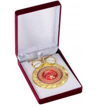Медаль deluxe с кристаллами "С Юбилеем!"