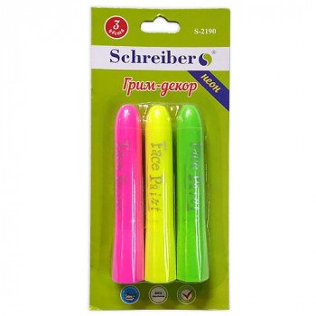 Грим-декор Schreiber 3 цвета НЕОН S-2190
