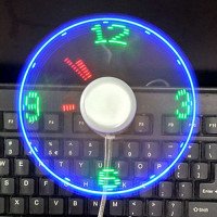 USB Вентилятор с LED часами