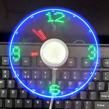 USB Вентилятор с LED часами