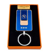 Подарункова USB запальничка брелок BMW (Art - 811) синя