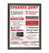 Рамка "Правила дома"