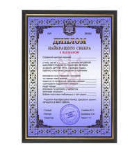 Шуточный диплом свекра в рамке А4