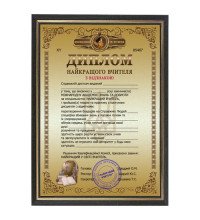 Жартівливий диплом вчителя у рамці