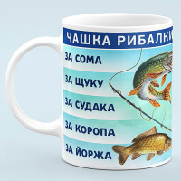 Чашка для рыбака - прикольный подарок рыбаку