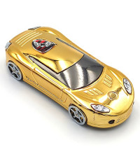 Зажигалка машинка Золотой PORSCHE
