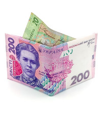 Гаманець (портмоне) у вигляді купюри 200 гривень