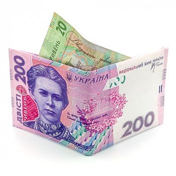 Кошелек (портмоне) в виде купюры 200 гривен