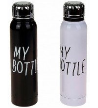 Термос My Bottle черный и белый